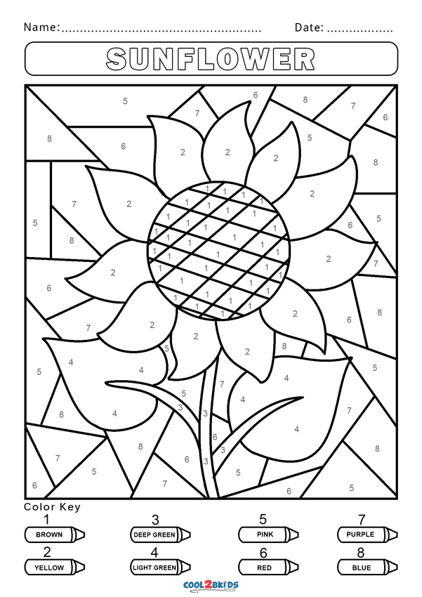 Number Coloring Pages Free Printable Worksheets 100