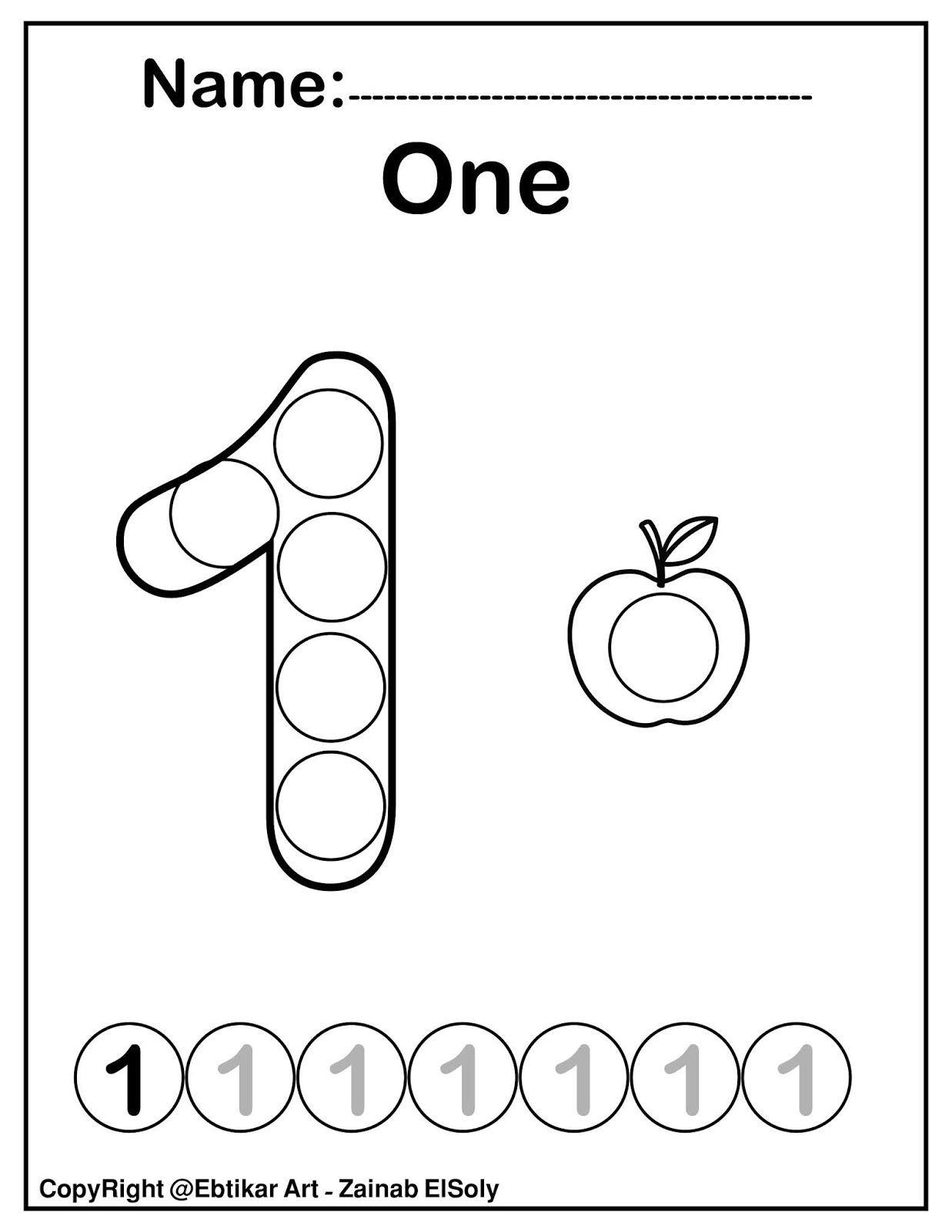 Number Coloring Pages Free Printable Worksheets 104