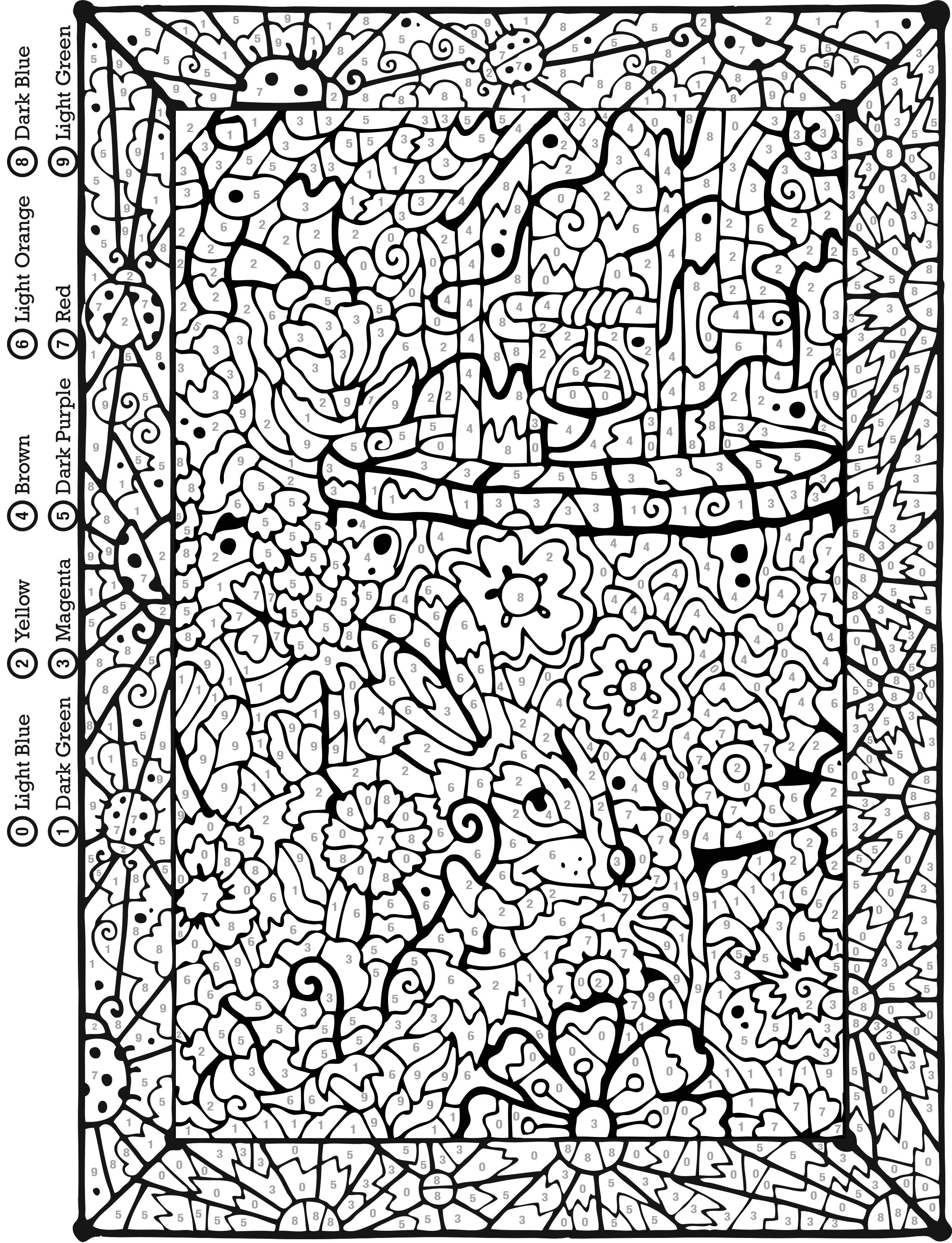 Number Coloring Pages Free Printable Worksheets 109