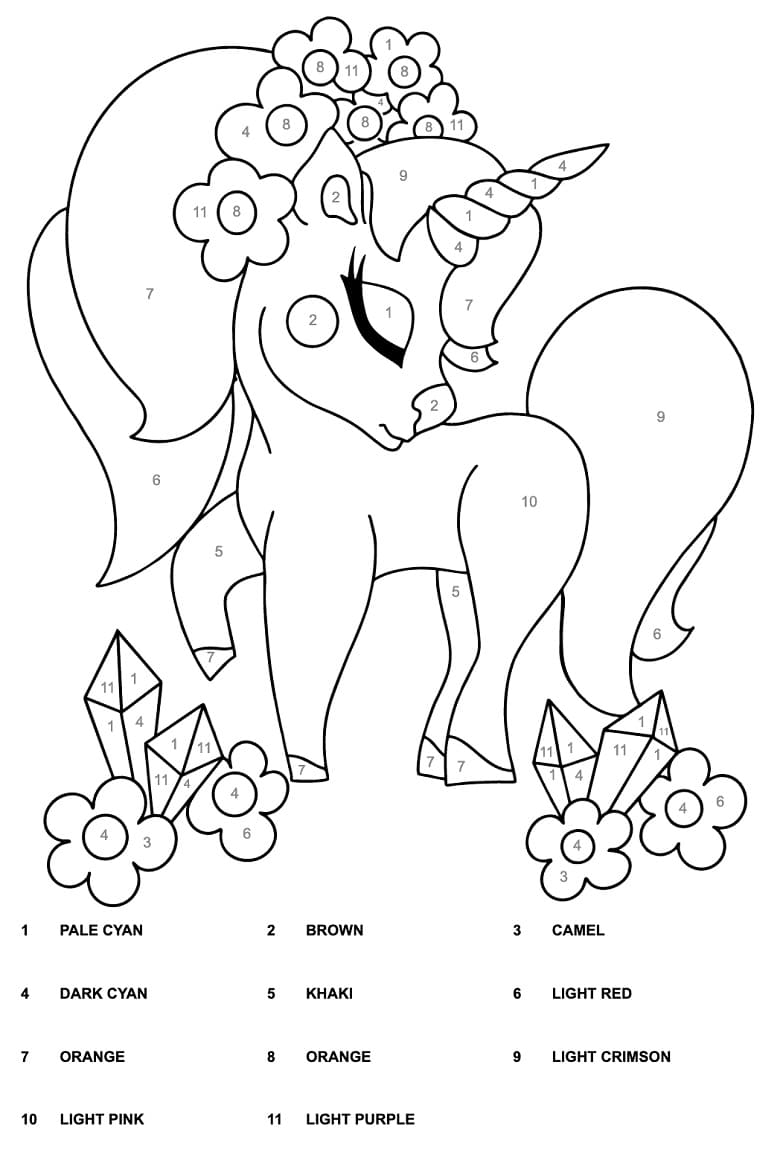 Number Coloring Pages Free Printable Worksheets 115