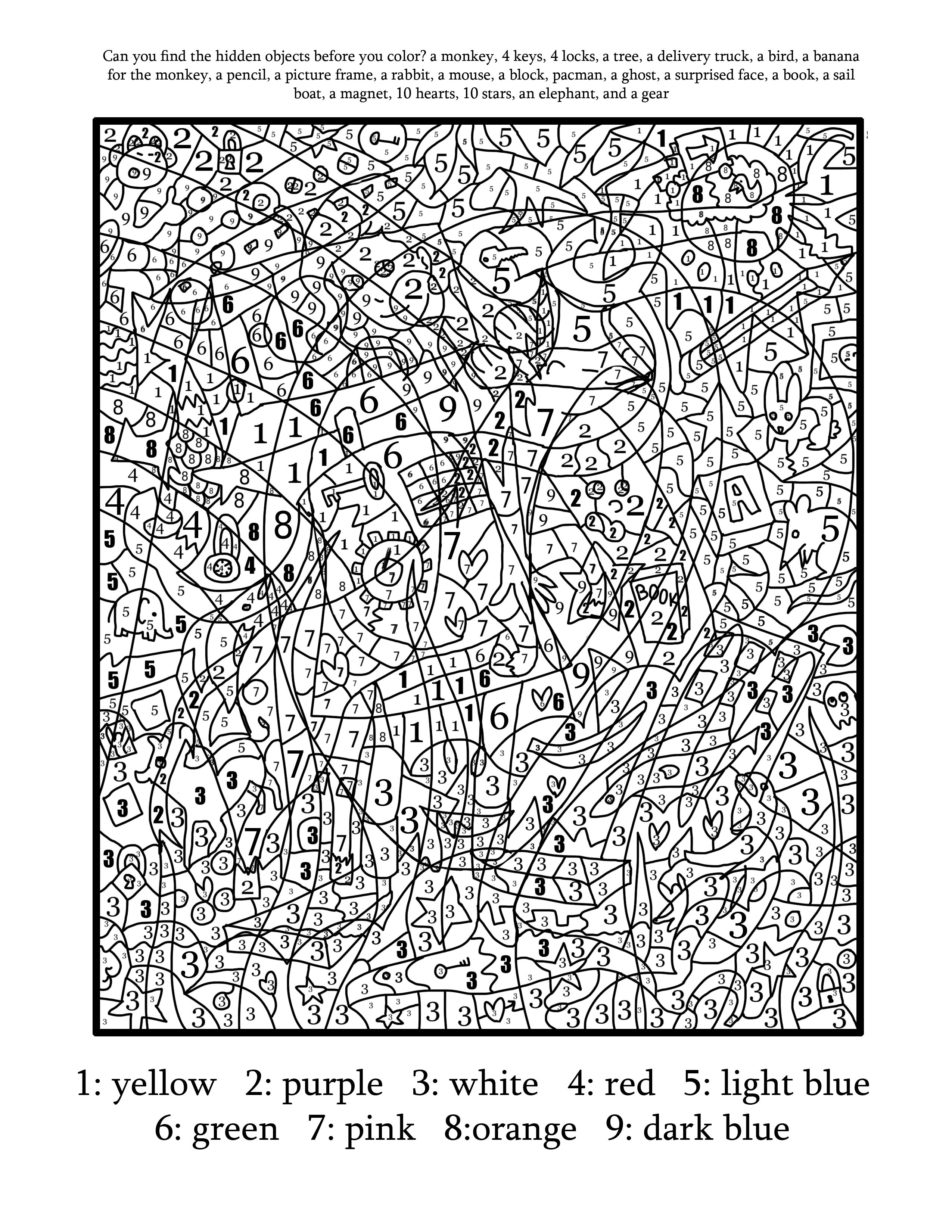 Number Coloring Pages Free Printable Worksheets 116