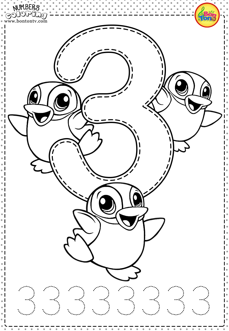 Number Coloring Pages Free Printable Worksheets 12