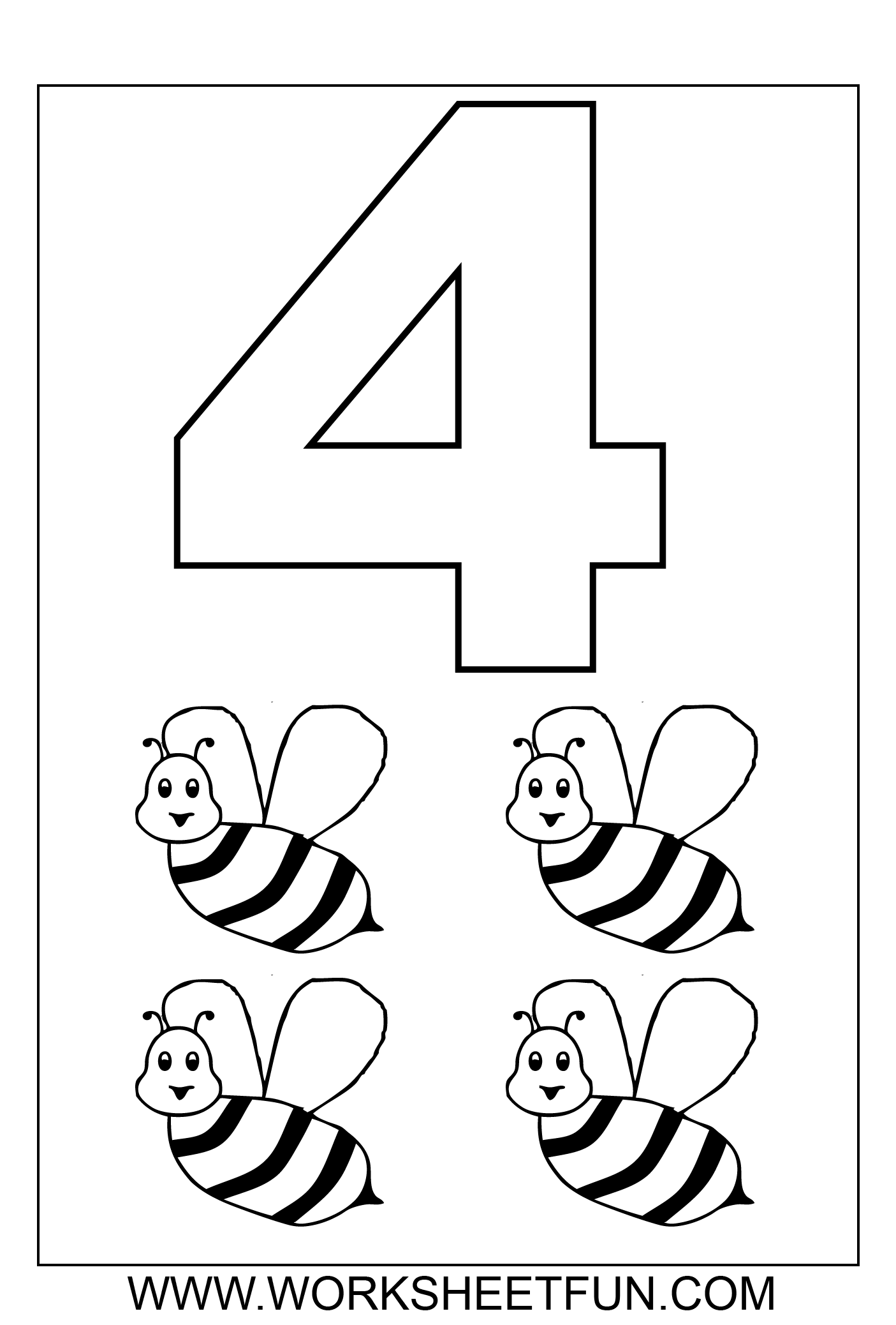 Number Coloring Pages Free Printable Worksheets 122