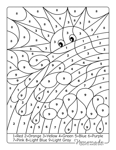 Number Coloring Pages Free Printable Worksheets 124