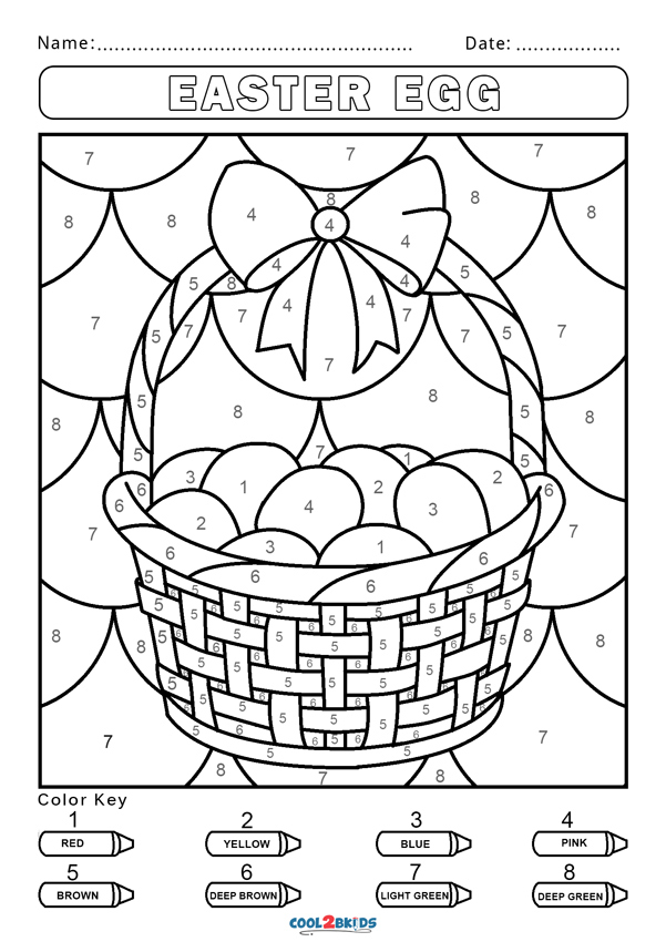 Number Coloring Pages Free Printable Worksheets 125