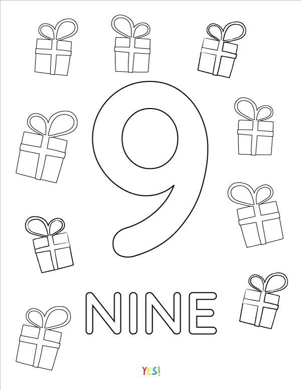 Number Coloring Pages Free Printable Worksheets 128