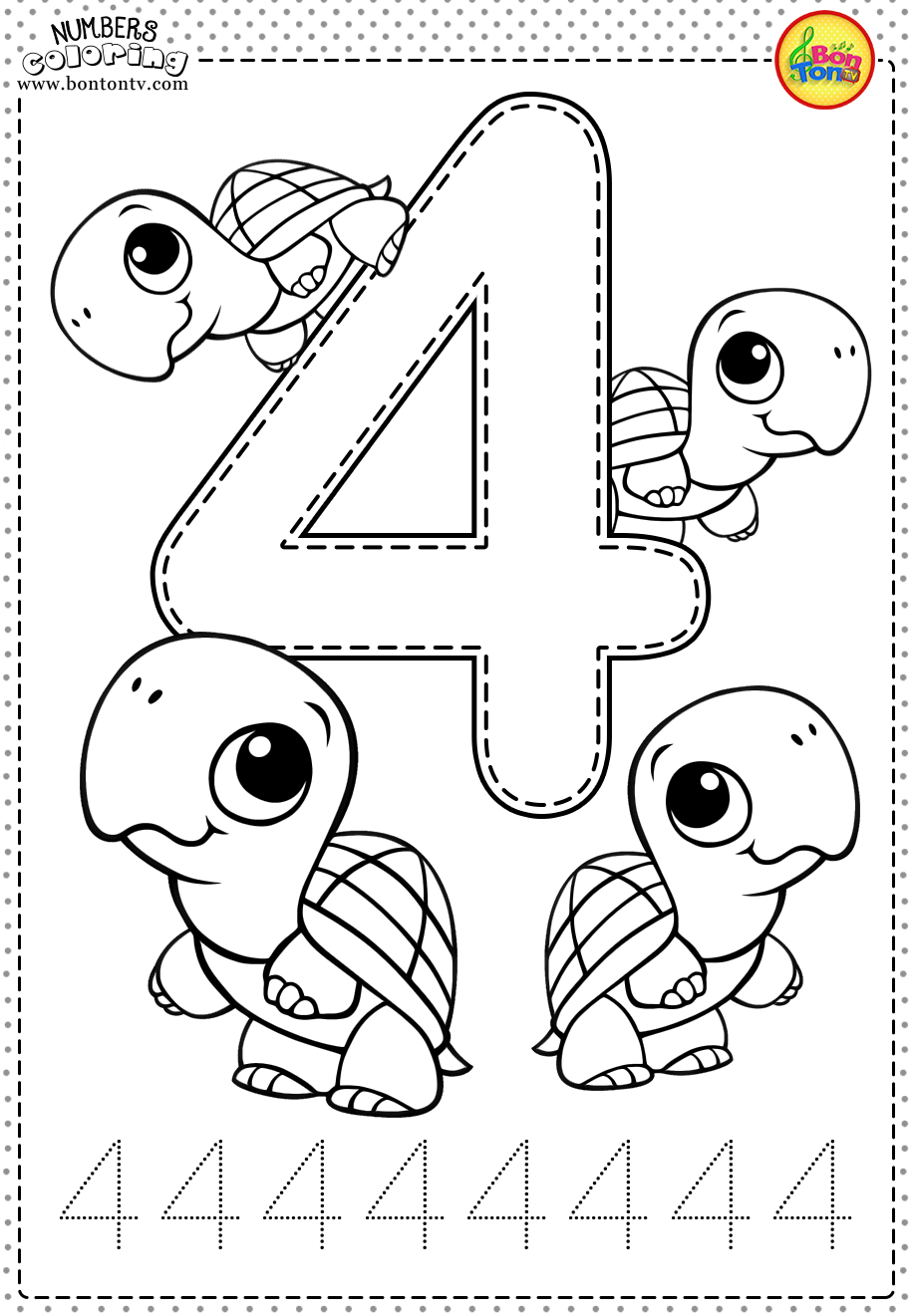 Number Coloring Pages Free Printable Worksheets 13