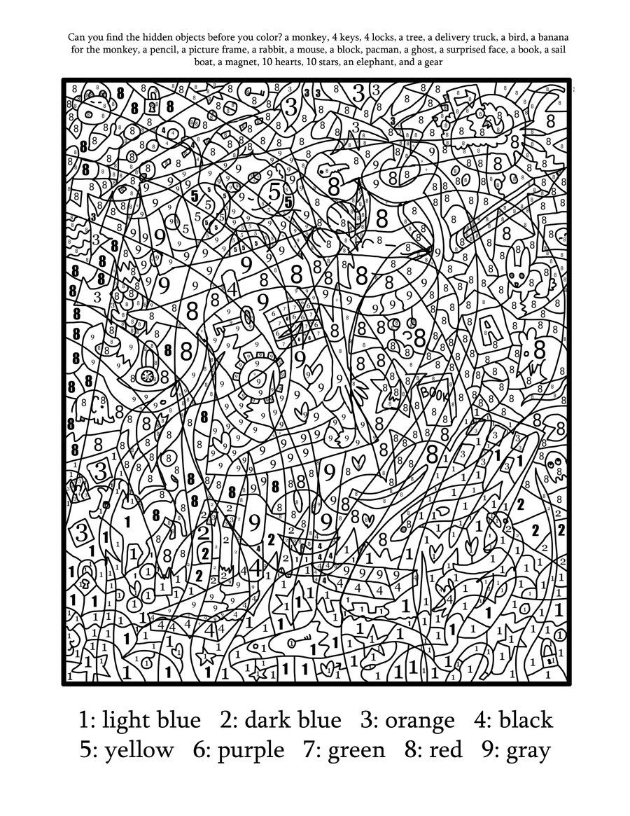 Number Coloring Pages Free Printable Worksheets 132