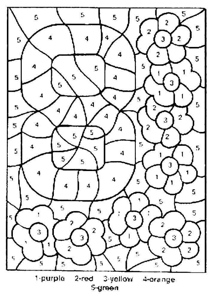 Number Coloring Pages Free Printable Worksheets 134