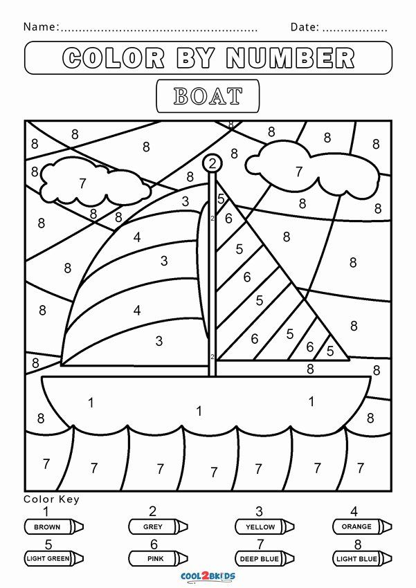 Number Coloring Pages Free Printable Worksheets 152