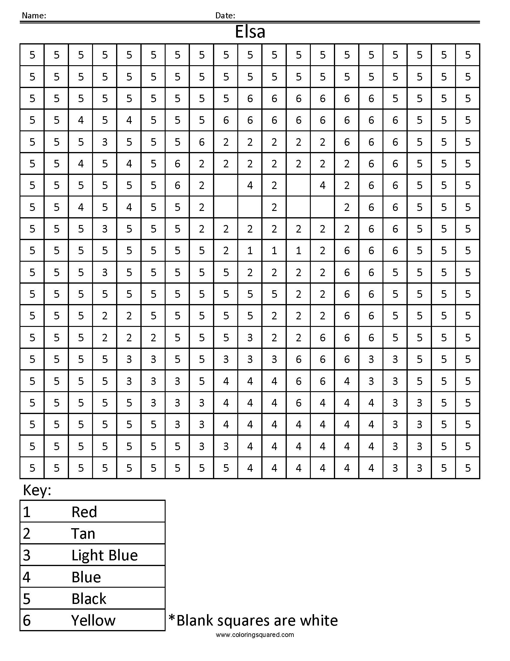 Number Coloring Pages Free Printable Worksheets 158