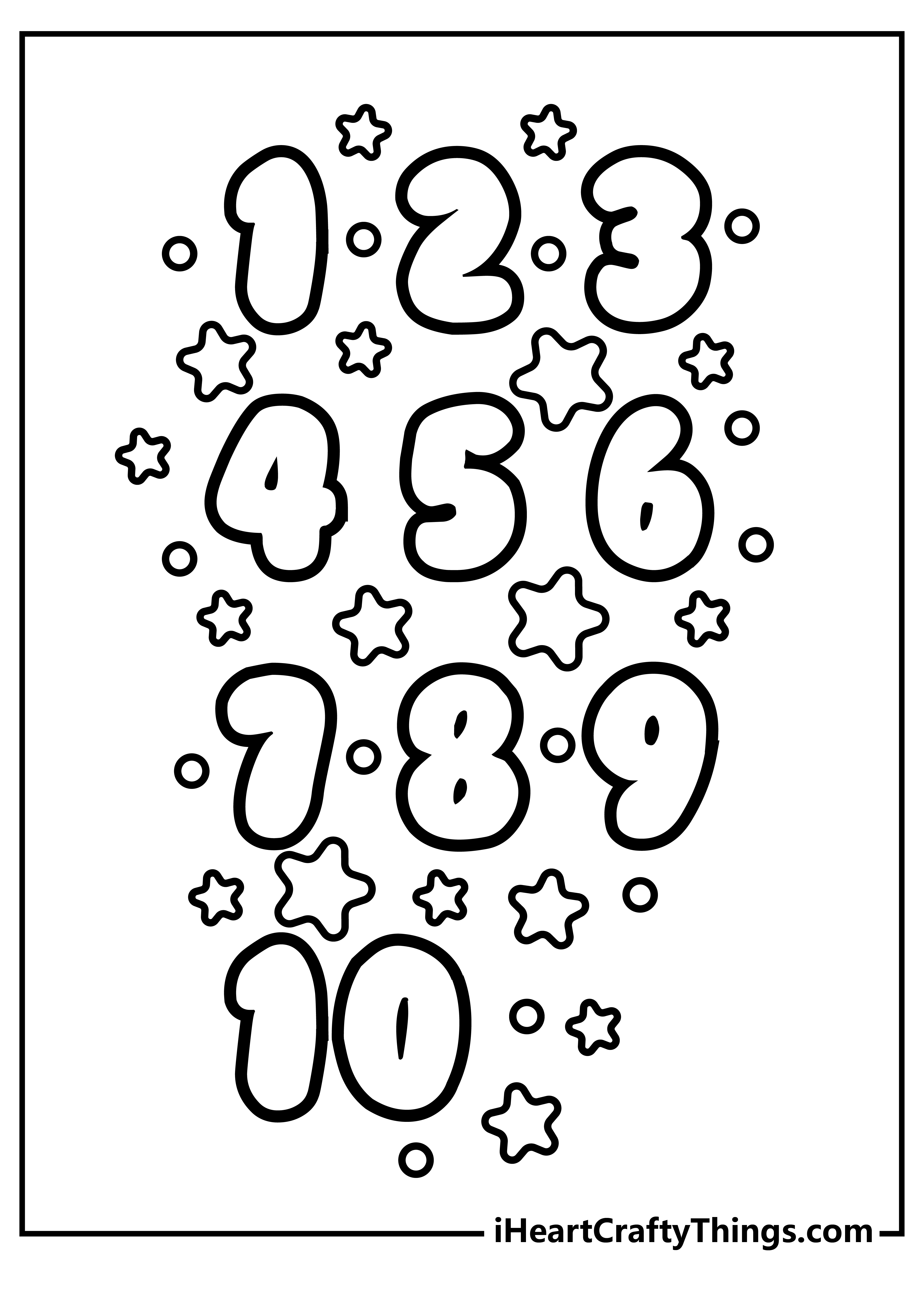 Number Coloring Pages Free Printable Worksheets 17