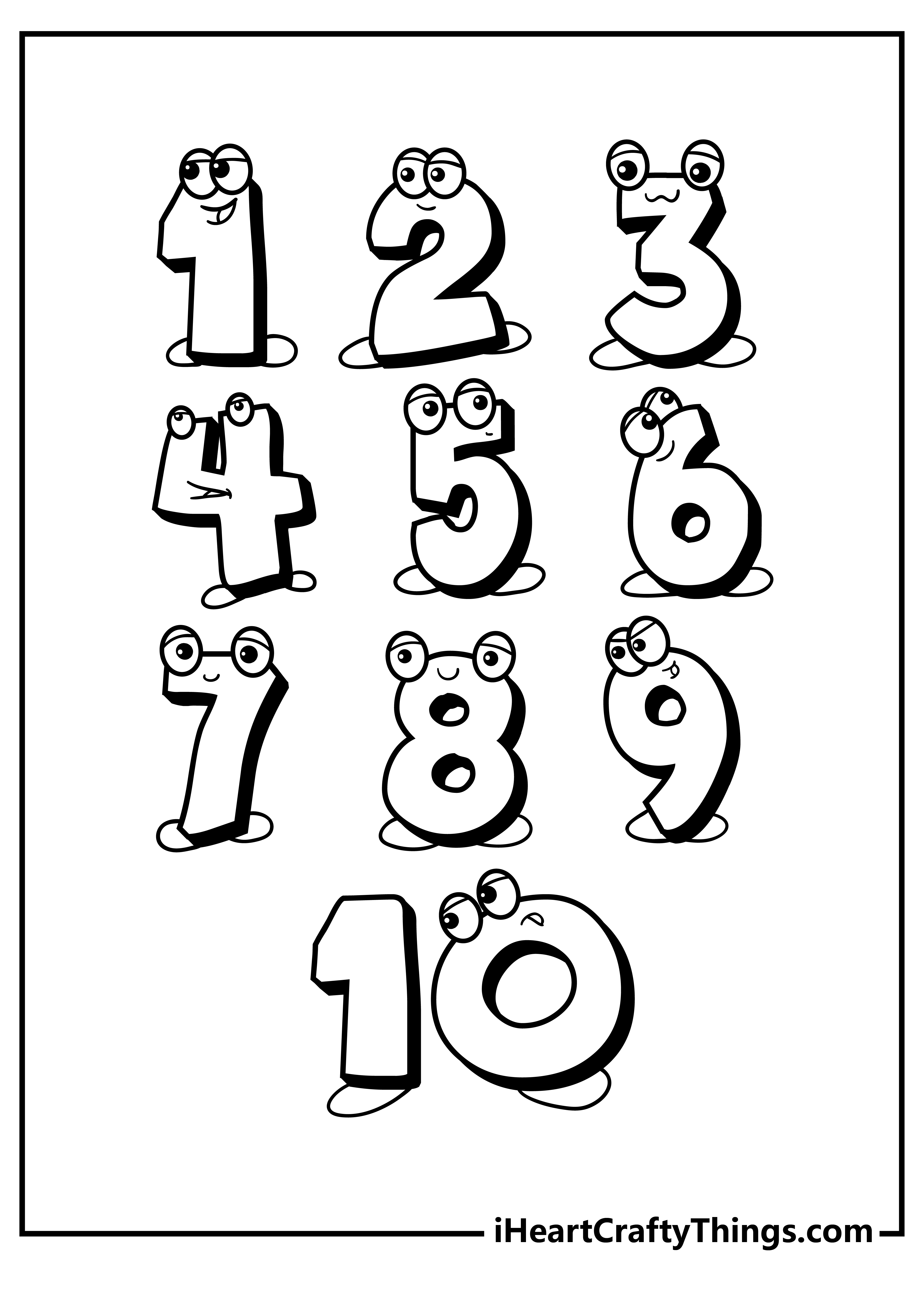 Number Coloring Pages Free Printable Worksheets 26