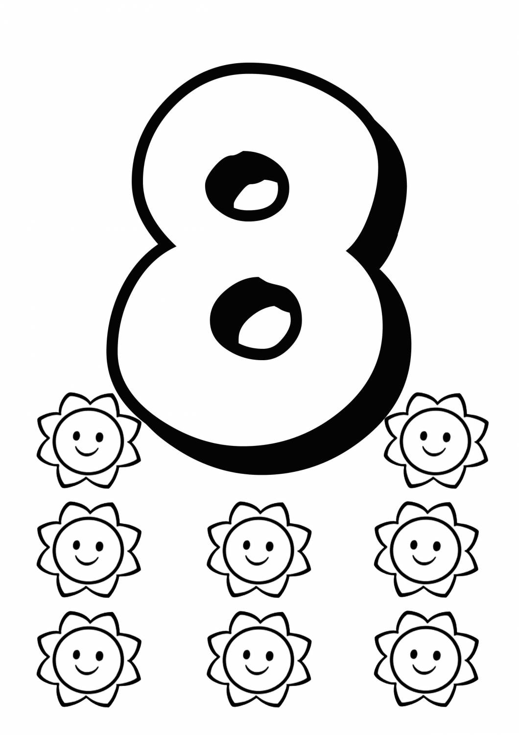 Number Coloring Pages Free Printable Worksheets 3