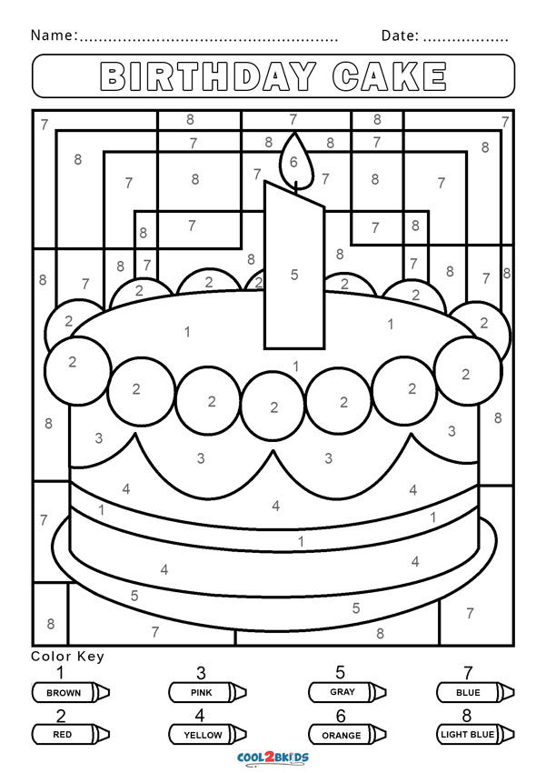 Number Coloring Pages Free Printable Worksheets 30