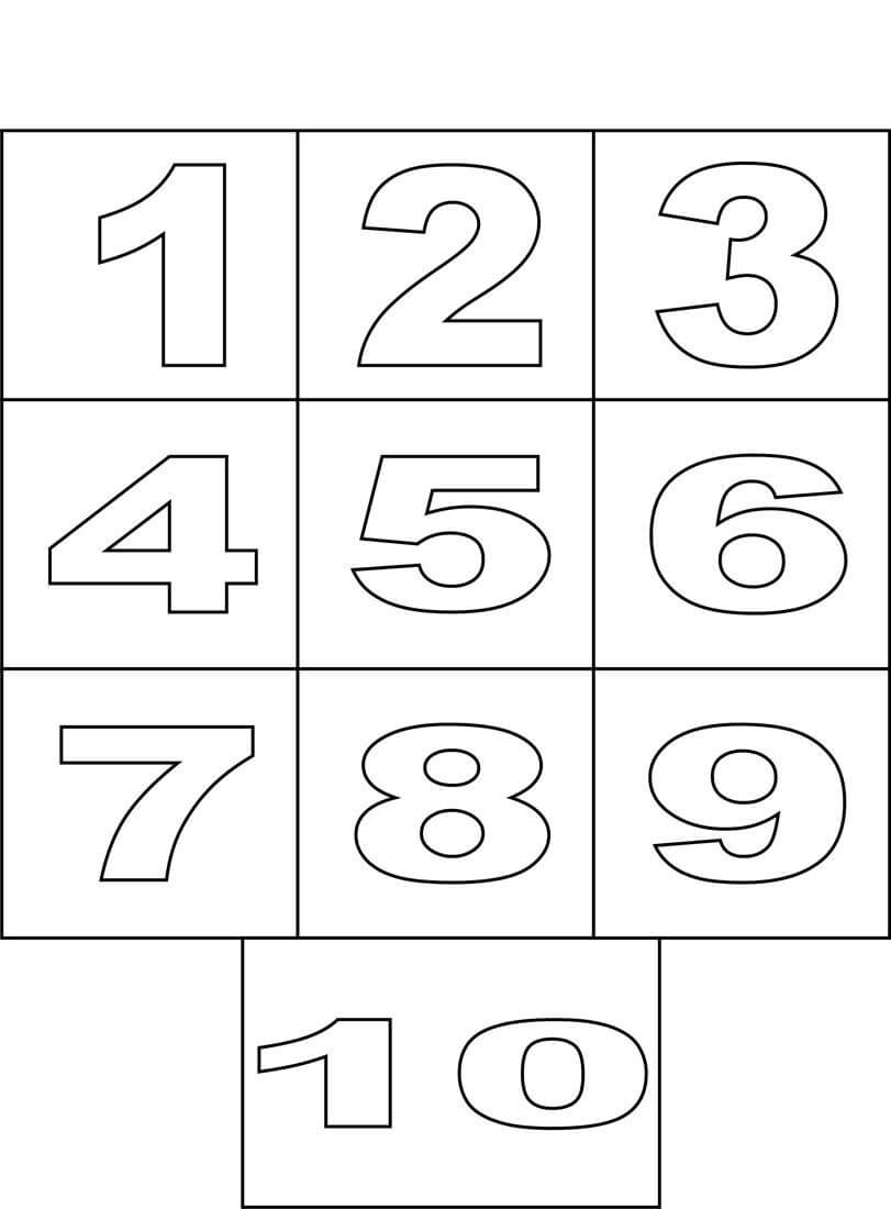 Number Coloring Pages Free Printable Worksheets 31