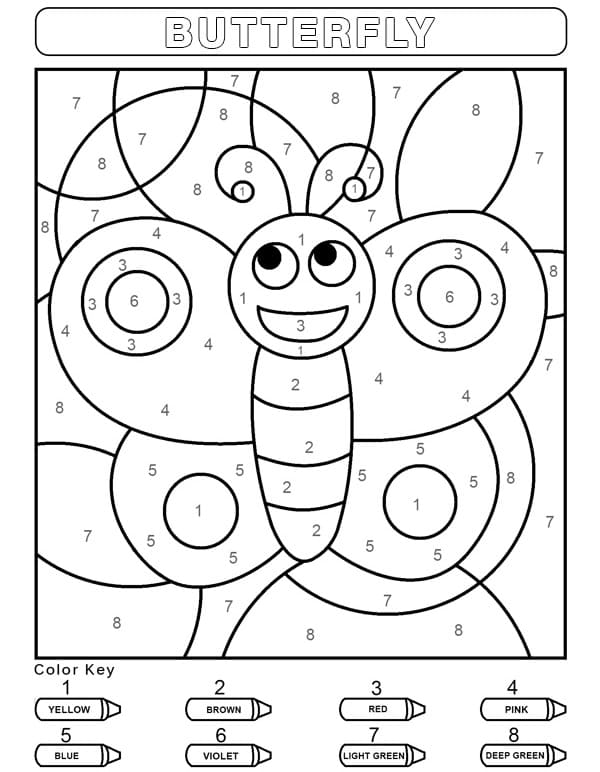 Number Coloring Pages Free Printable Worksheets 4