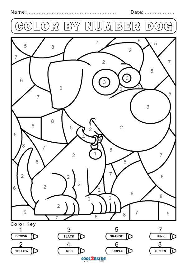 Number Coloring Pages Free Printable Worksheets 44