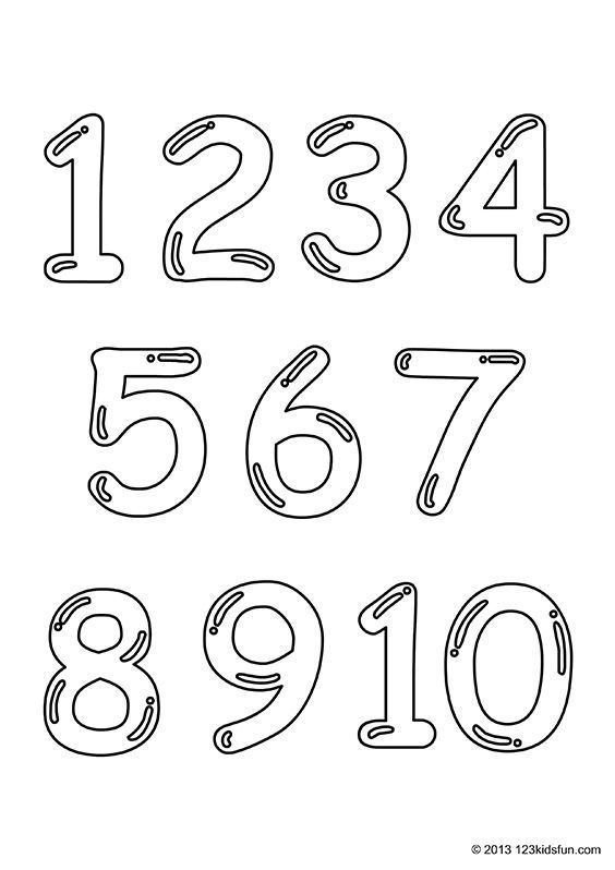 Number Coloring Pages Free Printable Worksheets 5