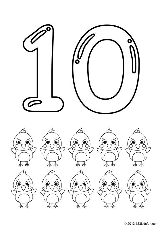 Number Coloring Pages Free Printable Worksheets 55