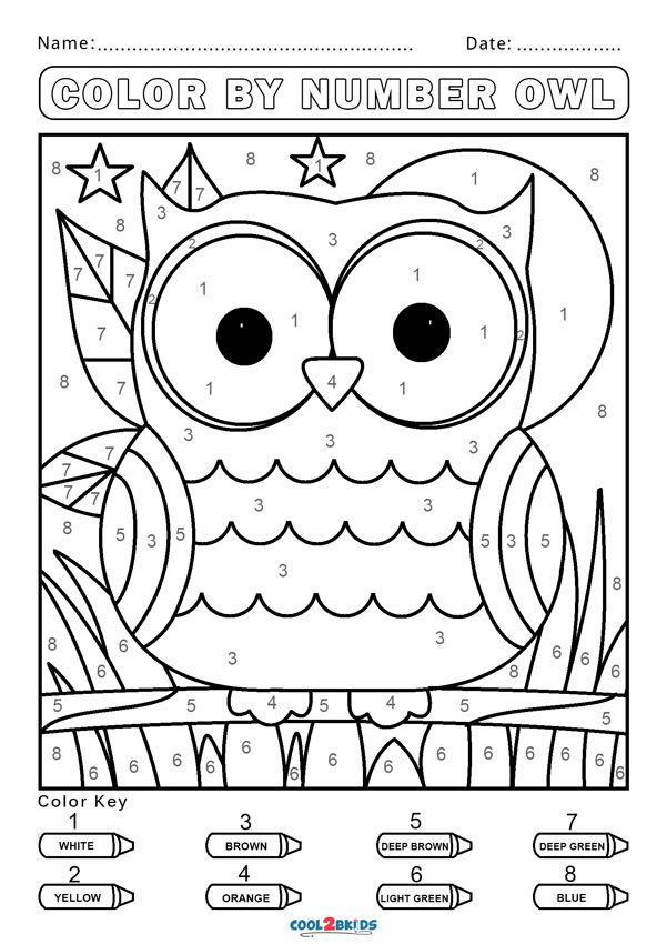 Number Coloring Pages Free Printable Worksheets 67