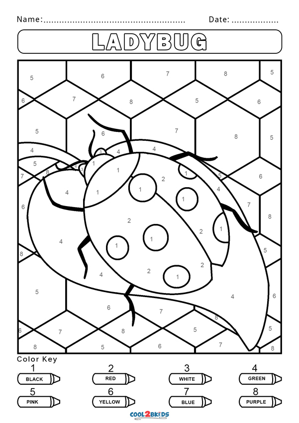 Number Coloring Pages Free Printable Worksheets 70