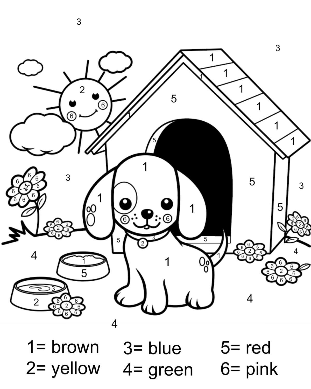 Number Coloring Pages Free Printable Worksheets 74