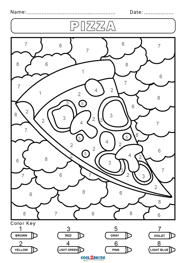 Number Coloring Pages Free Printable Worksheets 85