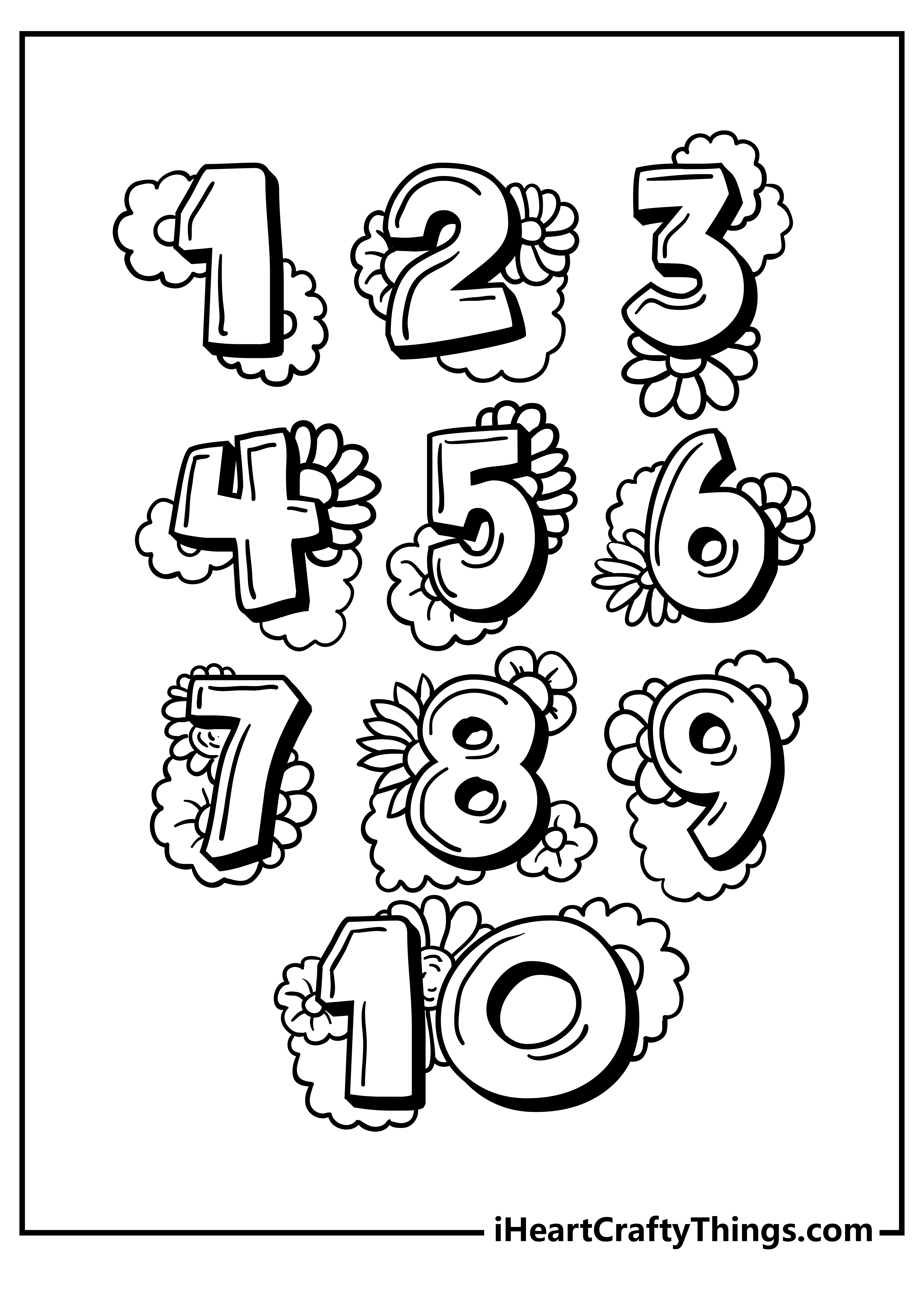 Number Coloring Pages Free Printable Worksheets 87