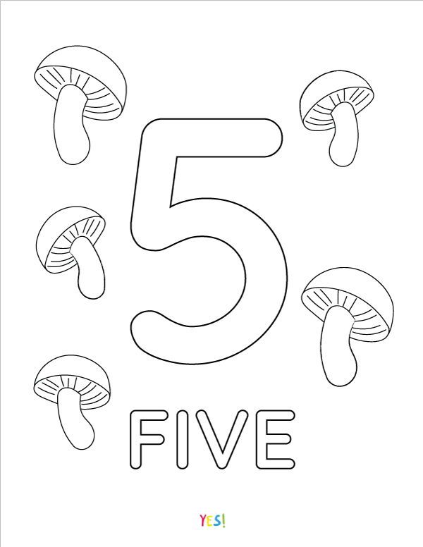 Number Coloring Pages Free Printable Worksheets 9