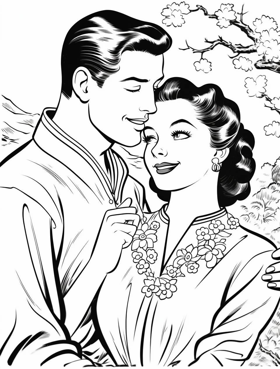 Romantic Couple Coloring Pages: 100+ Ideas for Your Next Date Night 108