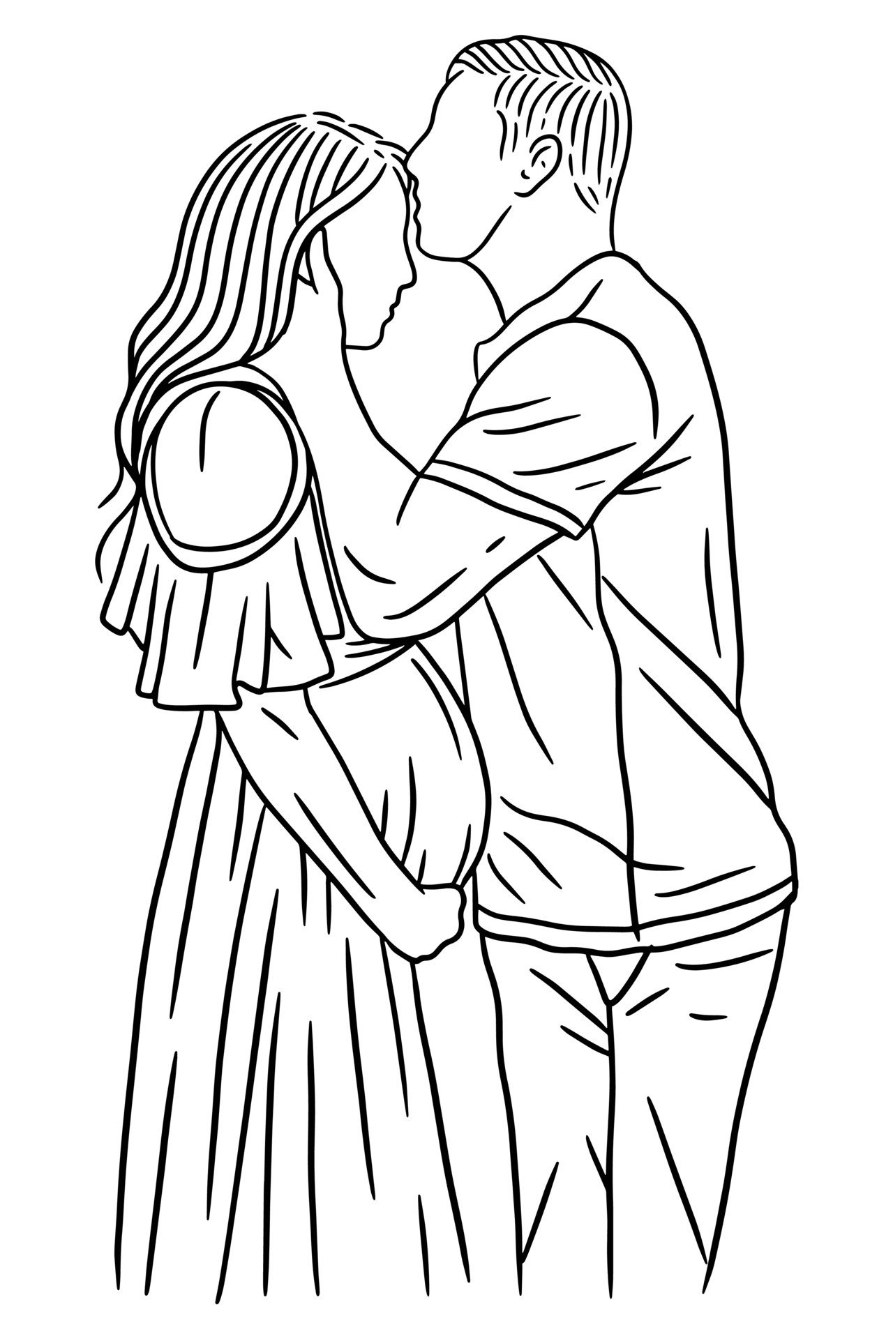 Romantic Couple Coloring Pages: 100+ Ideas for Your Next Date Night 36