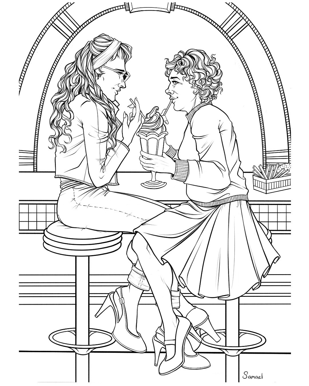 Romantic Couple Coloring Pages: 100+ Ideas for Your Next Date Night 43