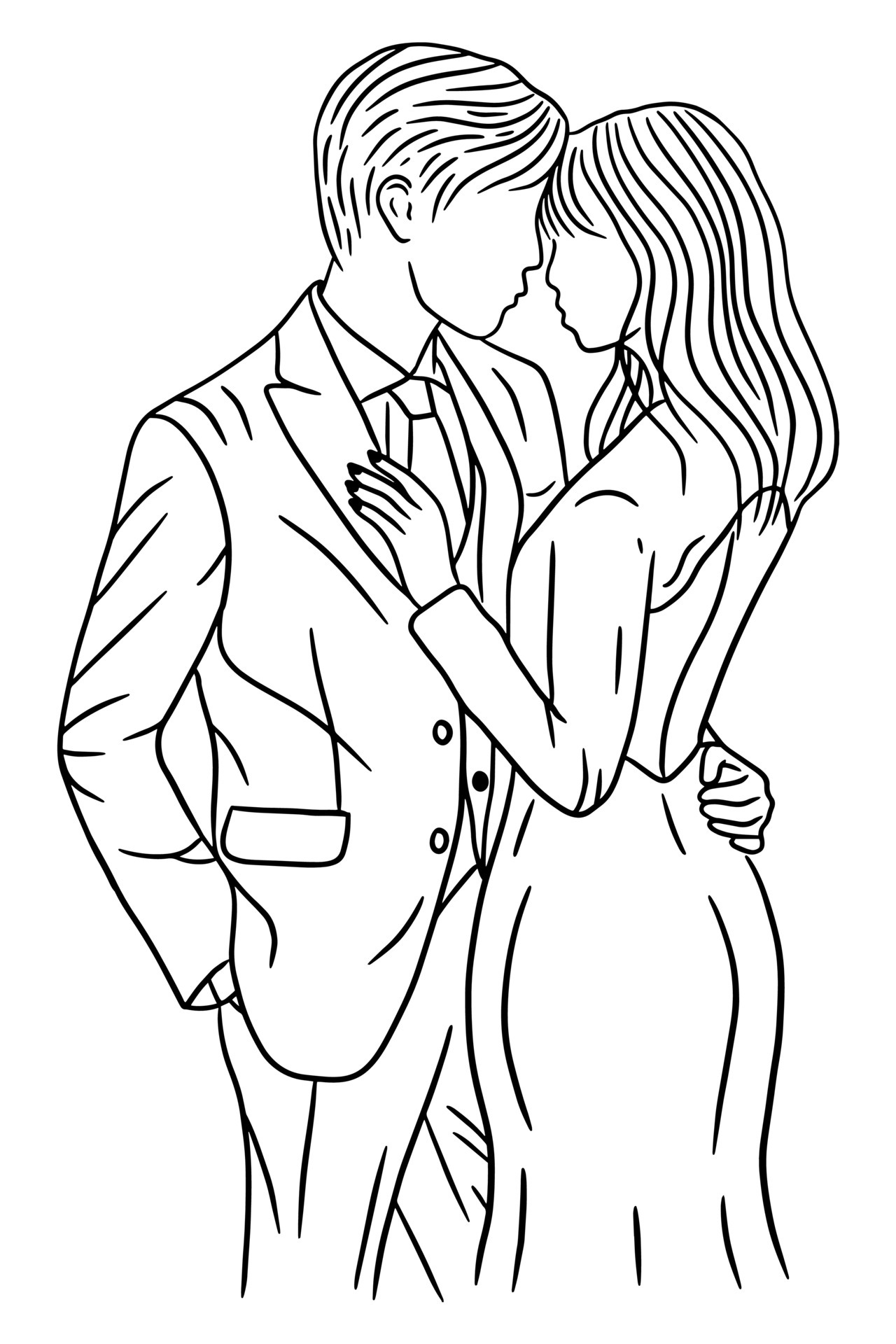 Romantic Couple Coloring Pages: 100+ Ideas for Your Next Date Night 45