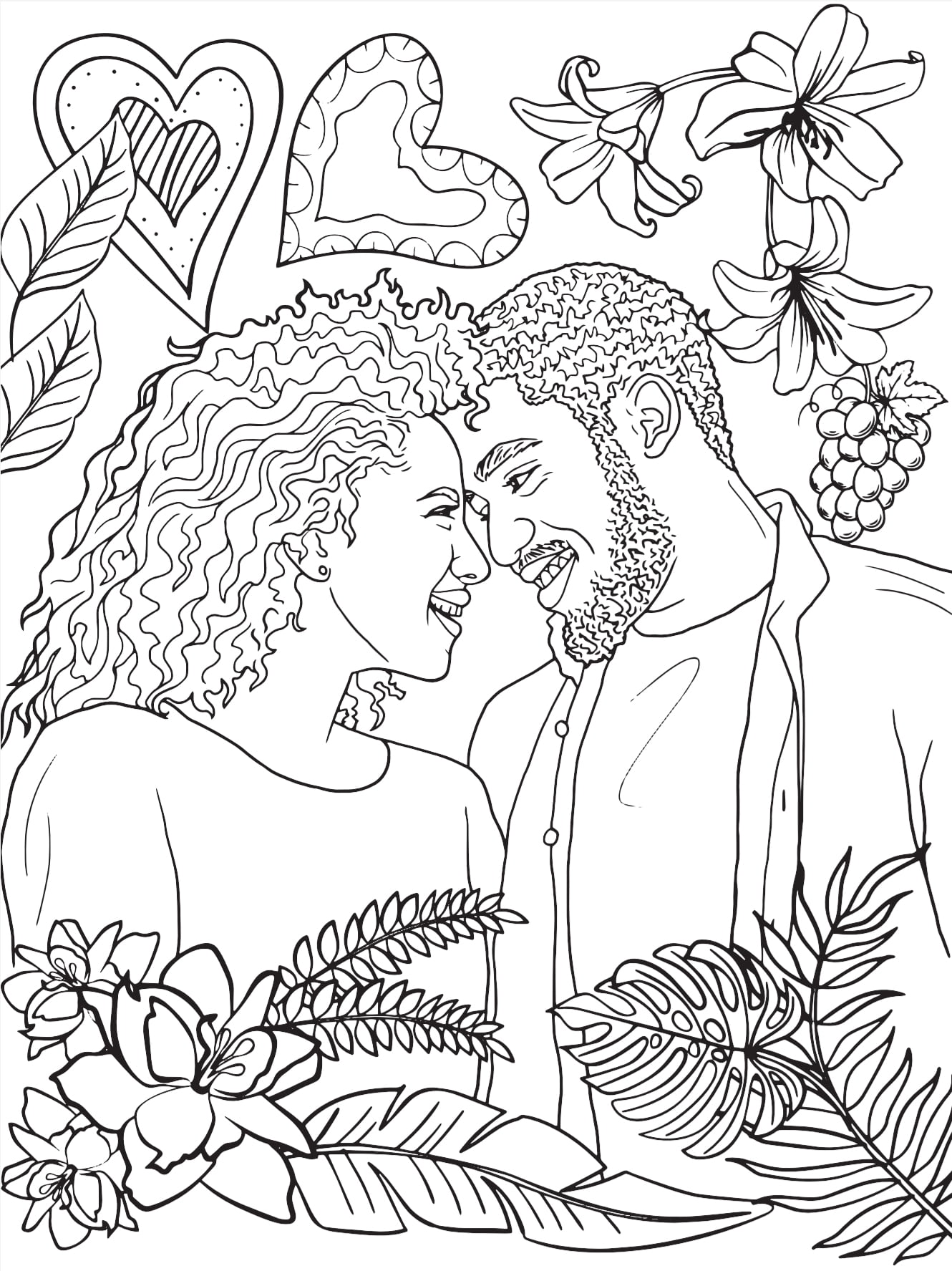 Romantic Couple Coloring Pages: 100+ Ideas for Your Next Date Night 57