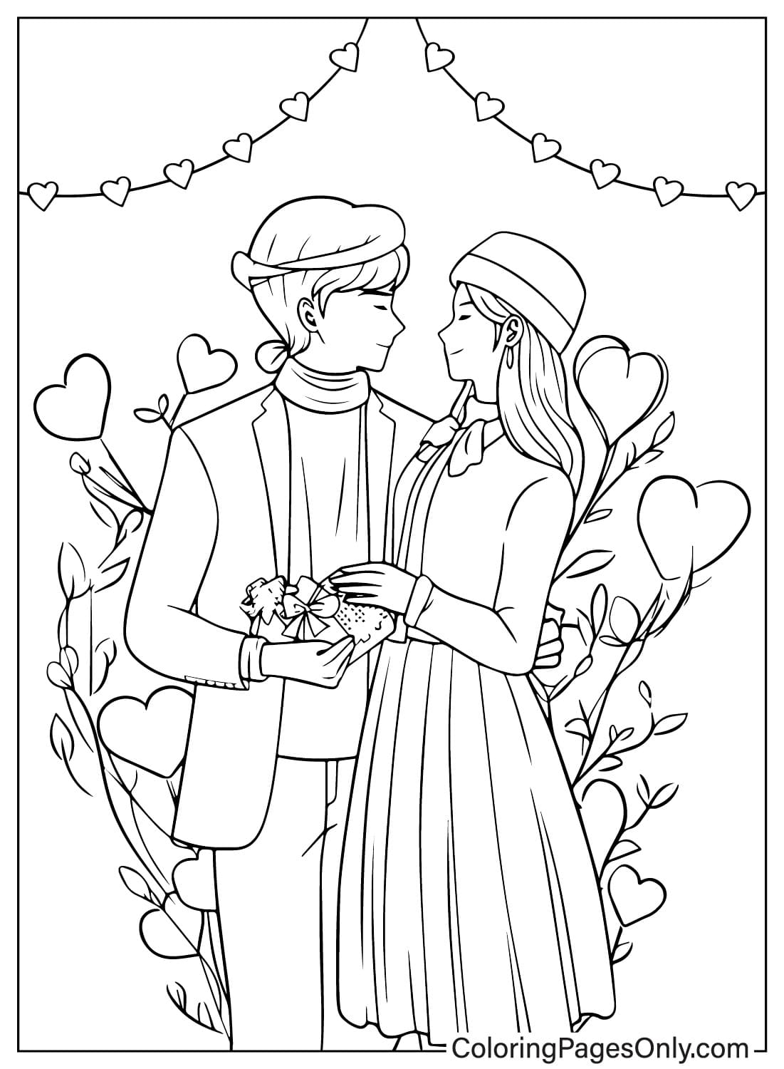 Romantic Couple Coloring Pages: 100+ Ideas for Your Next Date Night 96