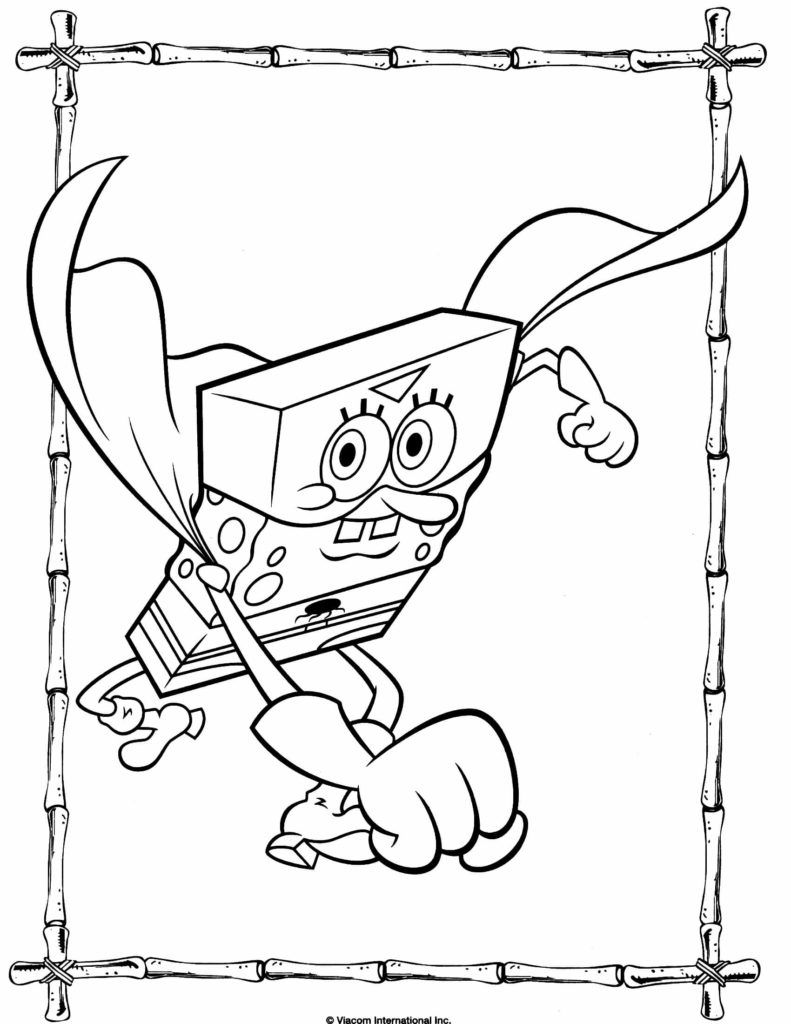 Sponge Bob Coloring Pages Free Printable 10