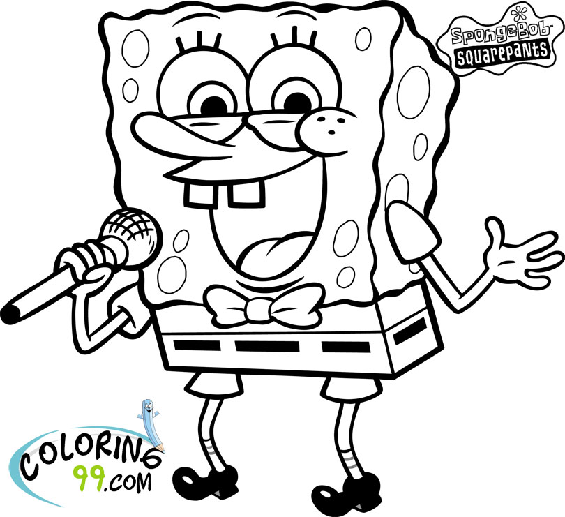 Sponge Bob Coloring Pages Free Printable 11