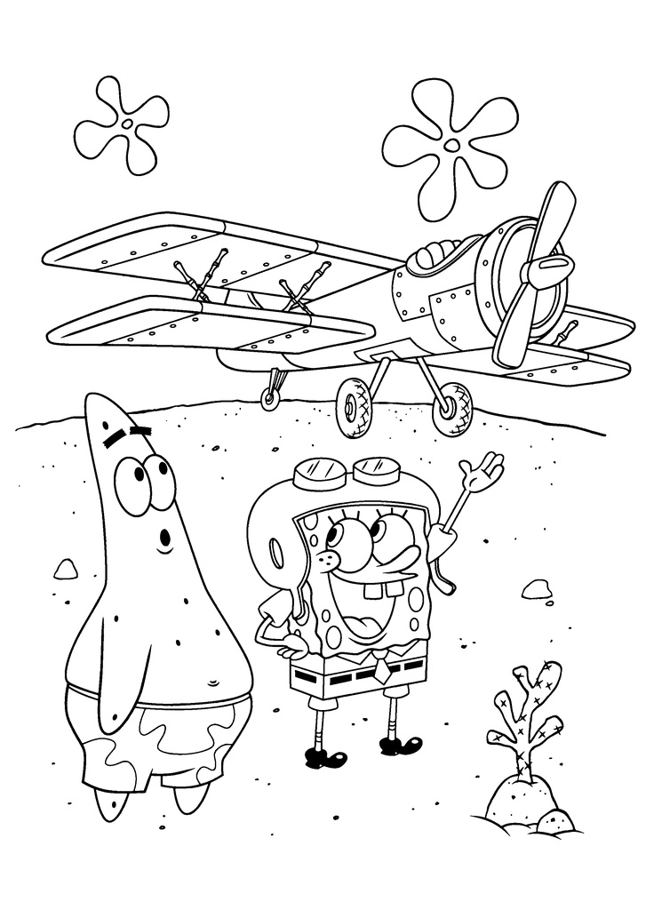 Sponge Bob Coloring Pages Free Printable 117