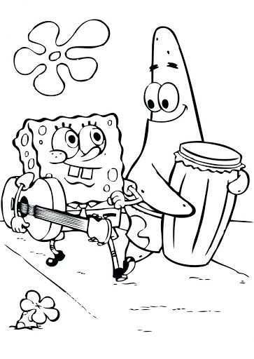 Sponge Bob Coloring Pages Free Printable 122