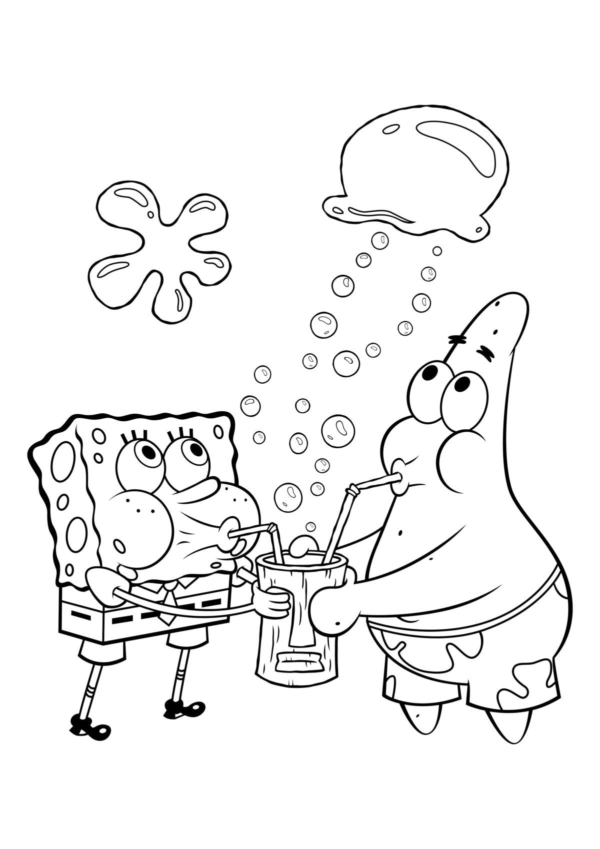 Sponge Bob Coloring Pages Free Printable 130