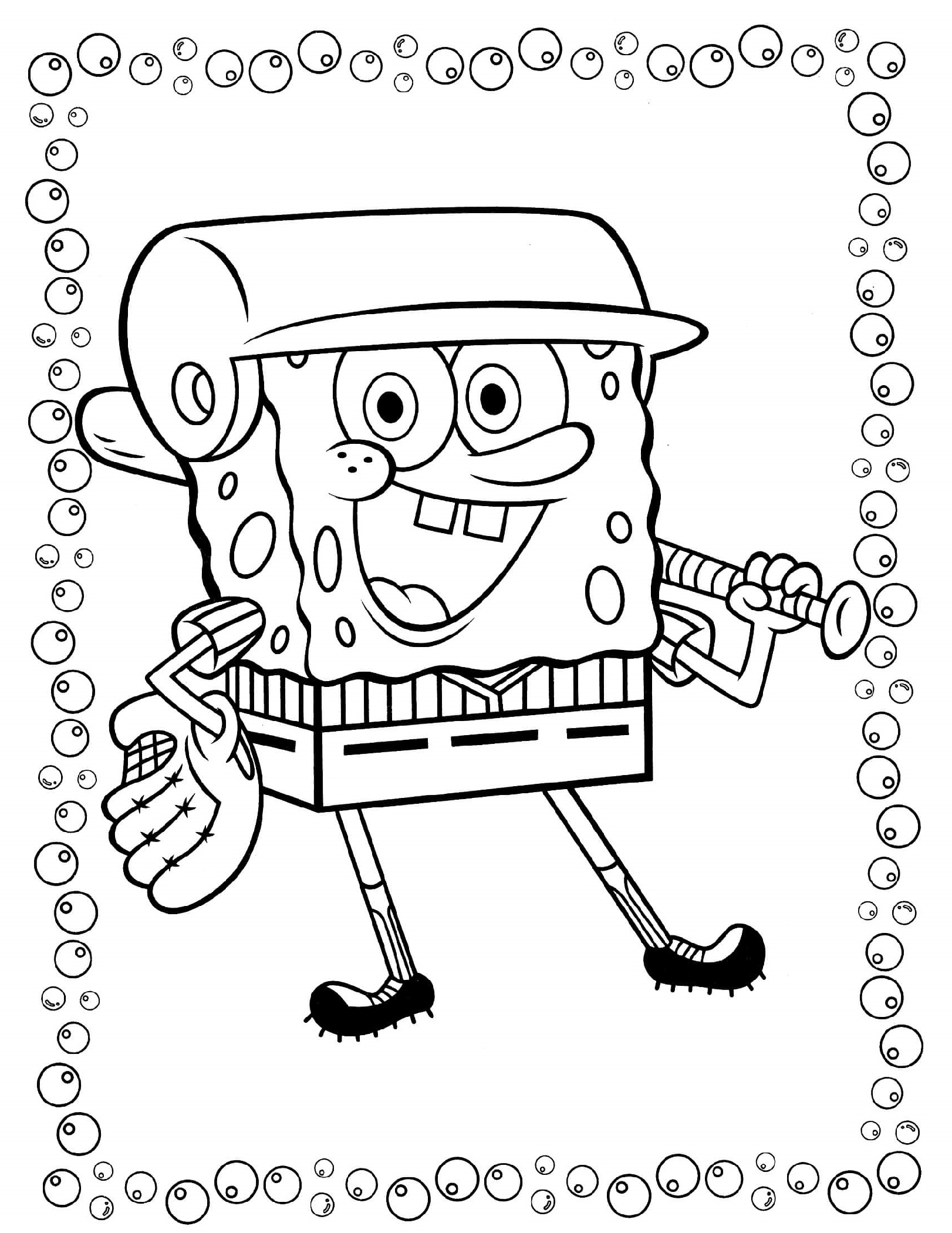 Sponge Bob Coloring Pages Free Printable 137