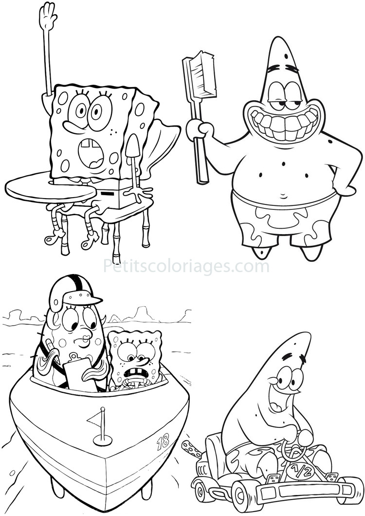 Sponge Bob Coloring Pages Free Printable 155