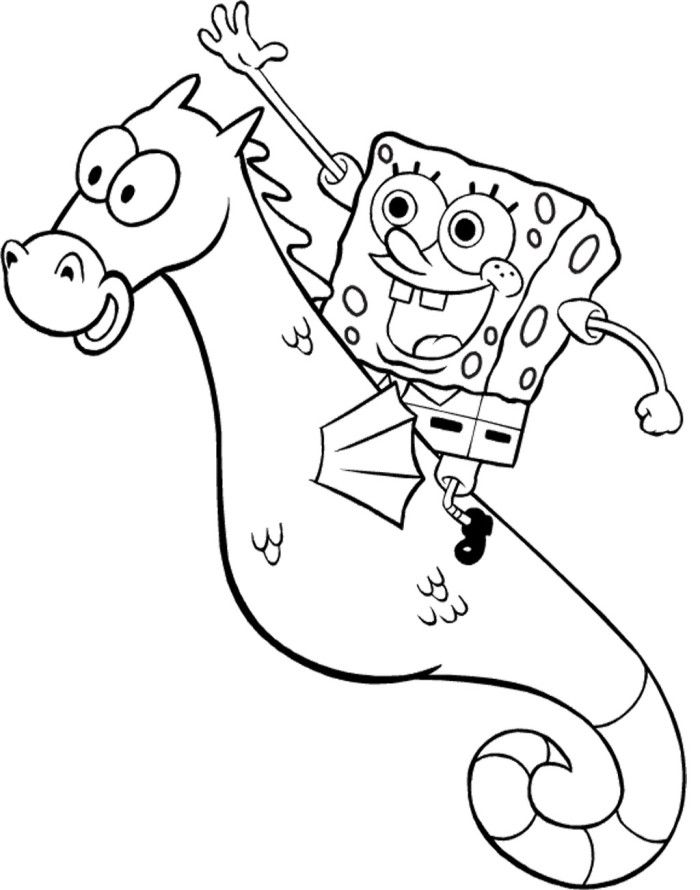 Sponge Bob Coloring Pages Free Printable 22