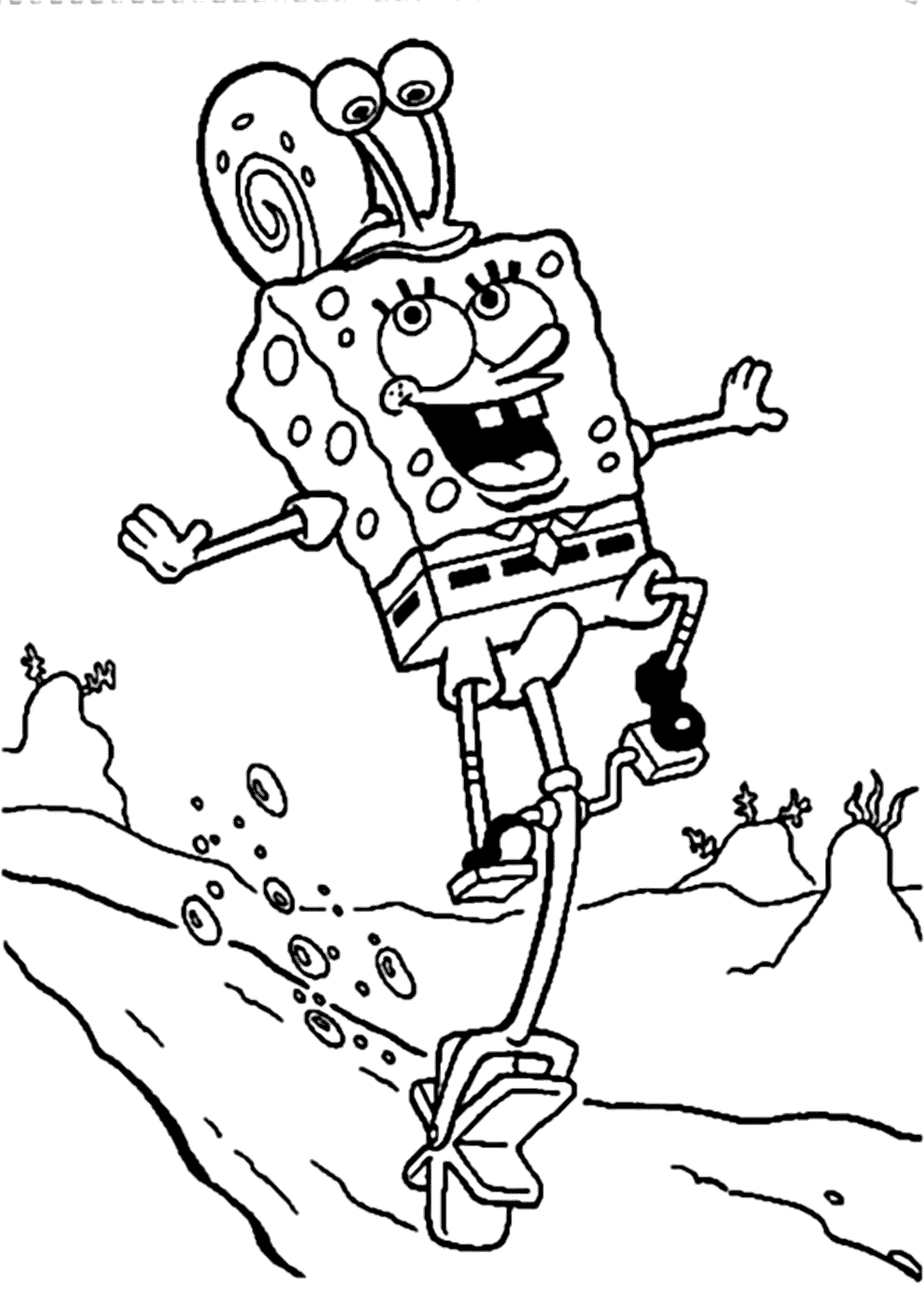 Sponge Bob Coloring Pages Free Printable 29