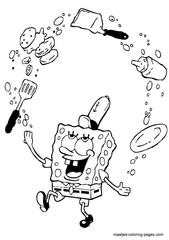 Sponge Bob Coloring Pages Free Printable 32