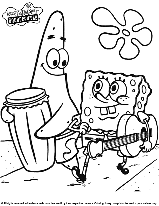 Sponge Bob Coloring Pages Free Printable 38