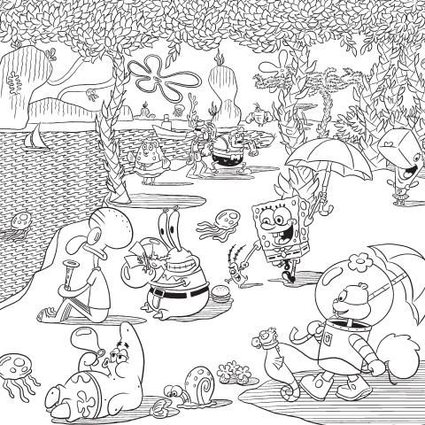 Sponge Bob Coloring Pages Free Printable 42