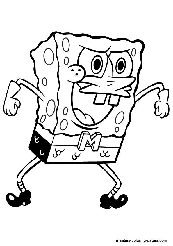 Sponge Bob Coloring Pages Free Printable 48