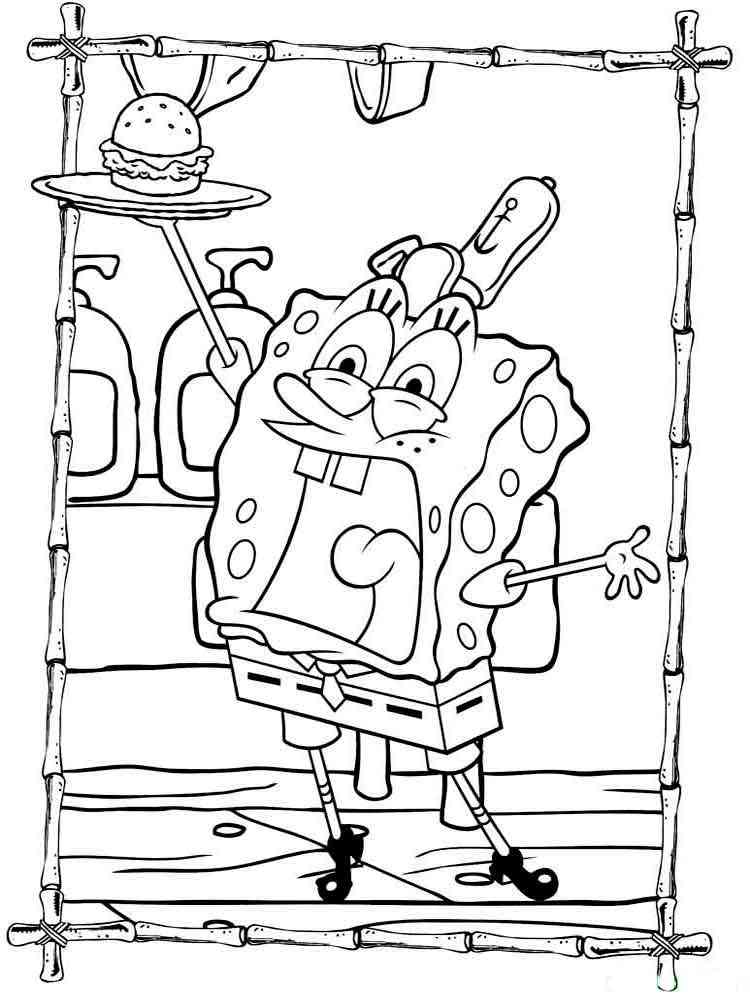 Sponge Bob Coloring Pages Free Printable 62